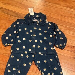 Floral Kids bottoms - Blue